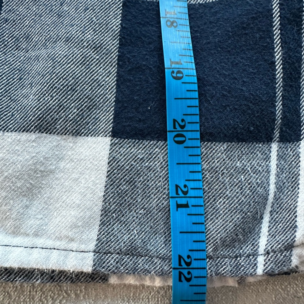 J. Crew Navy and White Plaid Flannel Pajama set - Picture 9 of 10